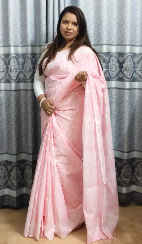Natural Tie Dye Kota Cotton Batik Saree