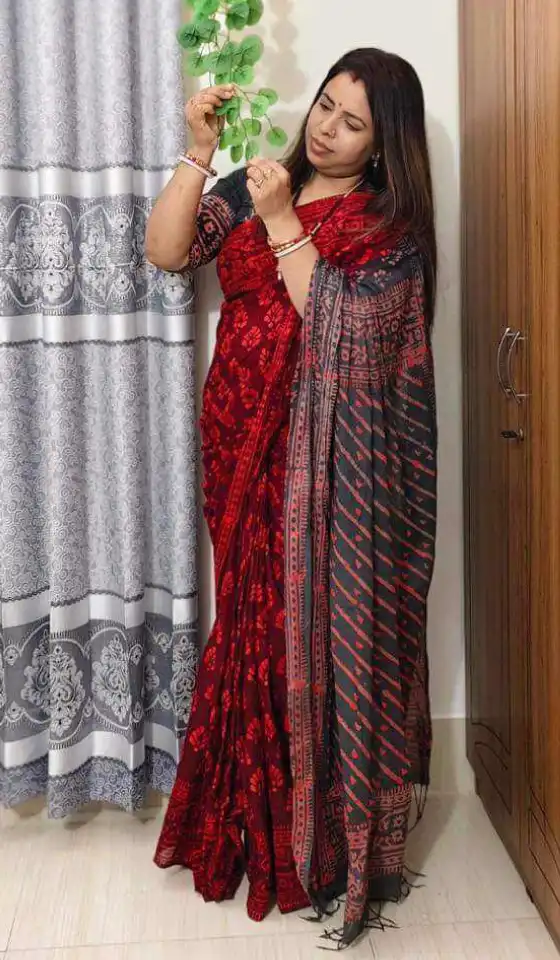 Natural Tie Dye Batik Saree