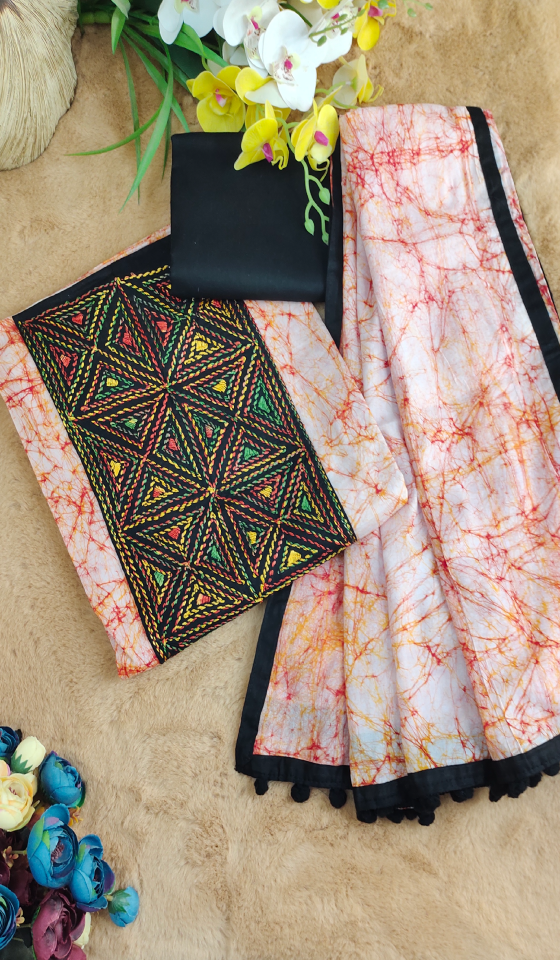 Exclusive Shantipuri Batik Three Piece