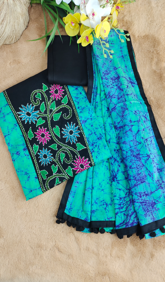 Exclusive Shantipuri Batik Three Piece