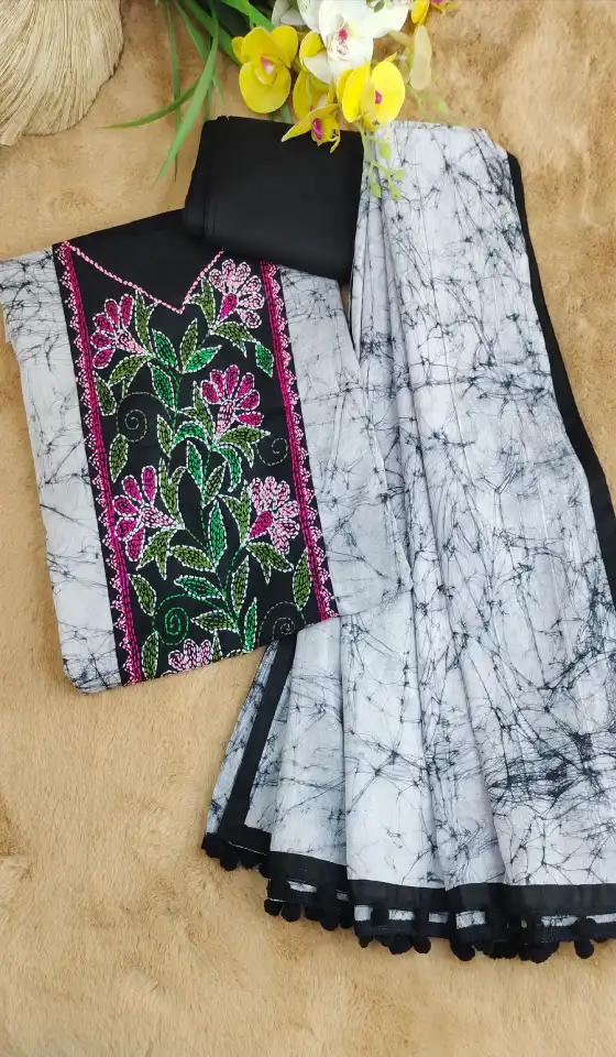 Exclusive Shantipuri Batik Three Piece