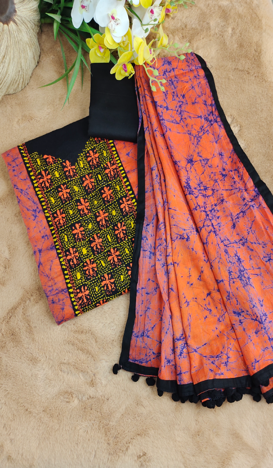 Exclusive Shantipuri Batik Three Piece
