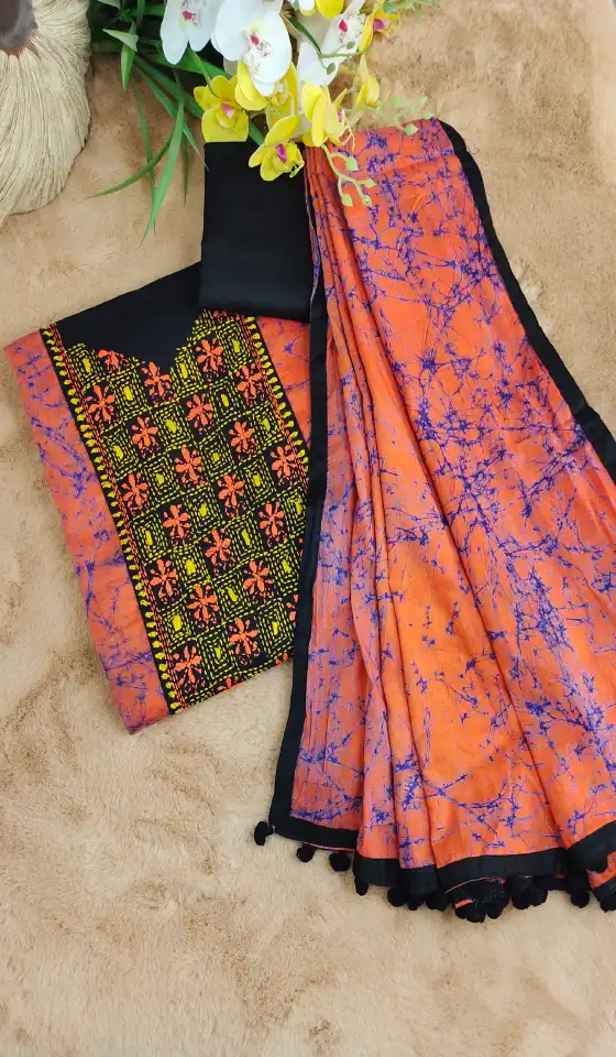 Exclusive Shantipuri Batik Three Piece