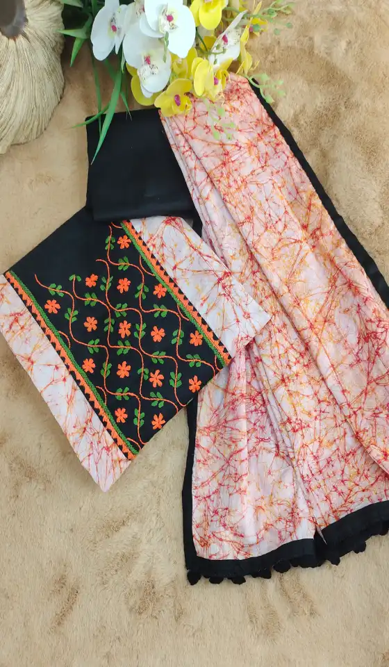 Exclusive Shantipuri Batik Three Piece